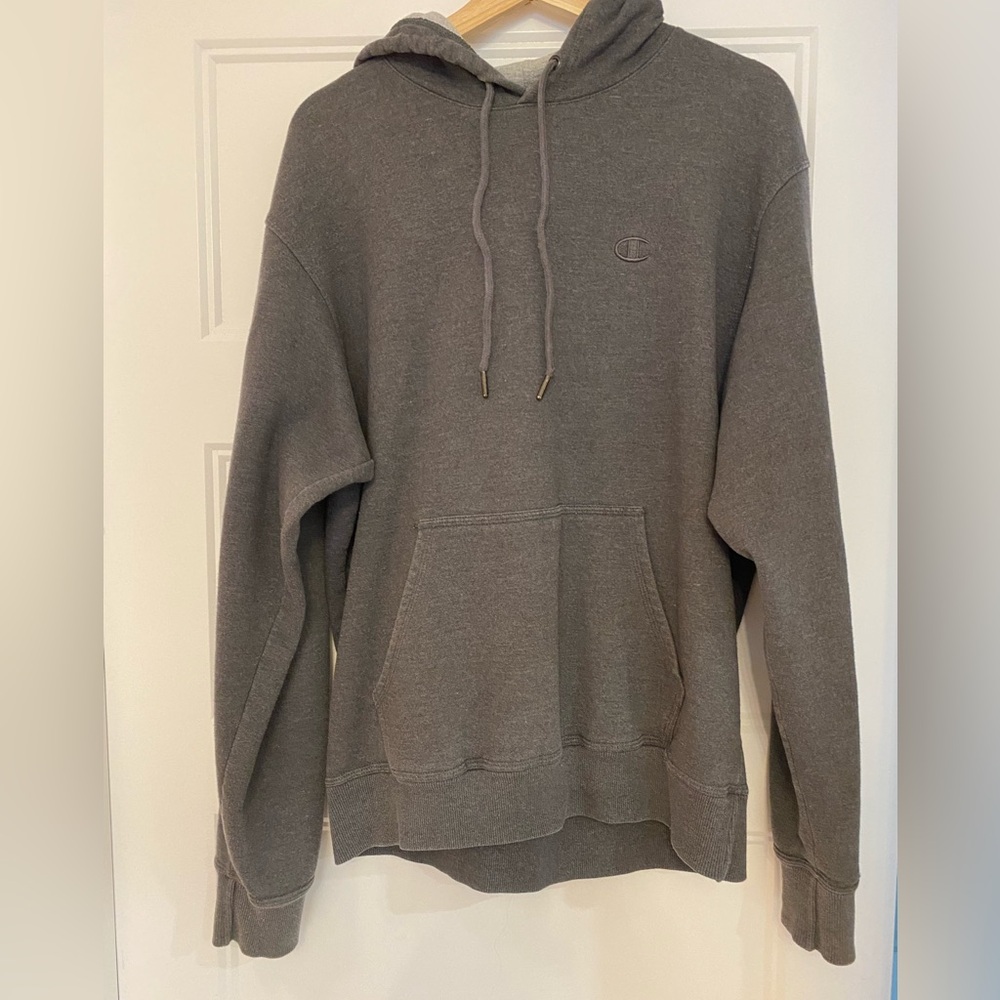 Champion Men’s Grey Hoodie, Size Medium, Active, Casual, Gym, Streetware, Lounge